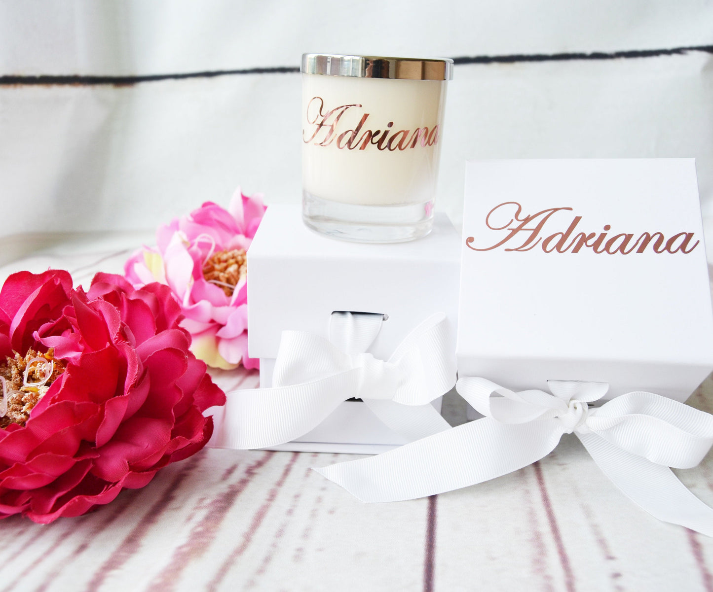 Daughter Birthday Gift. Gift for Friends. Gifts from Mom. Gift Box with Ribbon. Personalised Gift. Custom Candle, Luxury Gift - Bijoux Lucy