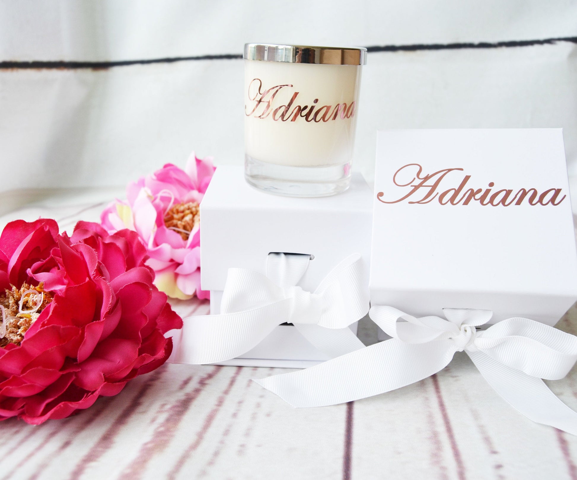 CONGRATULATIONS PREGNANCY GIFT.  Gifts for expectant mother. Gift Box with Ribbon. Personalised Candle, Luxury Candle, Custom Candle - Bijoux Lucy