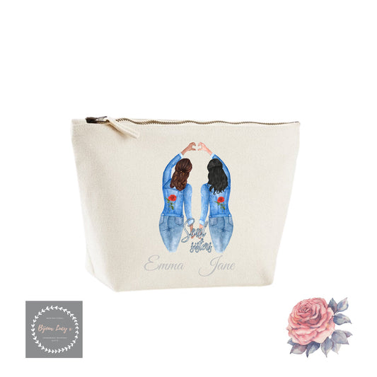 Personalised Bridesmaid Makeup Bag, Hen Night Bridesmaid Make Up Bag Gift, Personalised Bridesmaid Gifts, Wedding Bridesmaid Gift - Bijoux Lucy