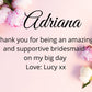 Personalised Bridesmaid Candle. Gift for Friends. Thank you bridesmaid. Gift Box with Ribbon. Personalised Gift. Maid of Honour gift, Custom - Bijoux Lucy