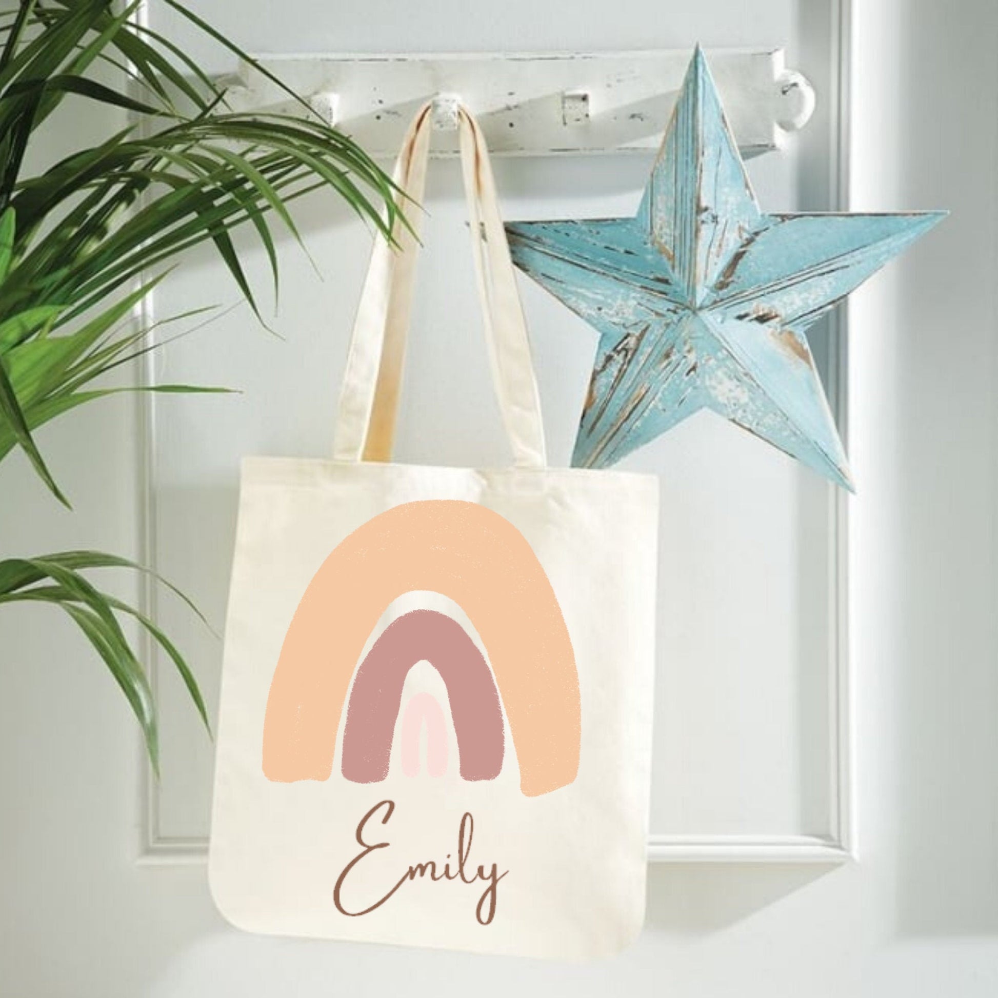 Rainbow Tote Bag, Personalised Gift for NHS, Gift for Sister, Personalised Gift for Nurse - Bijoux Lucy