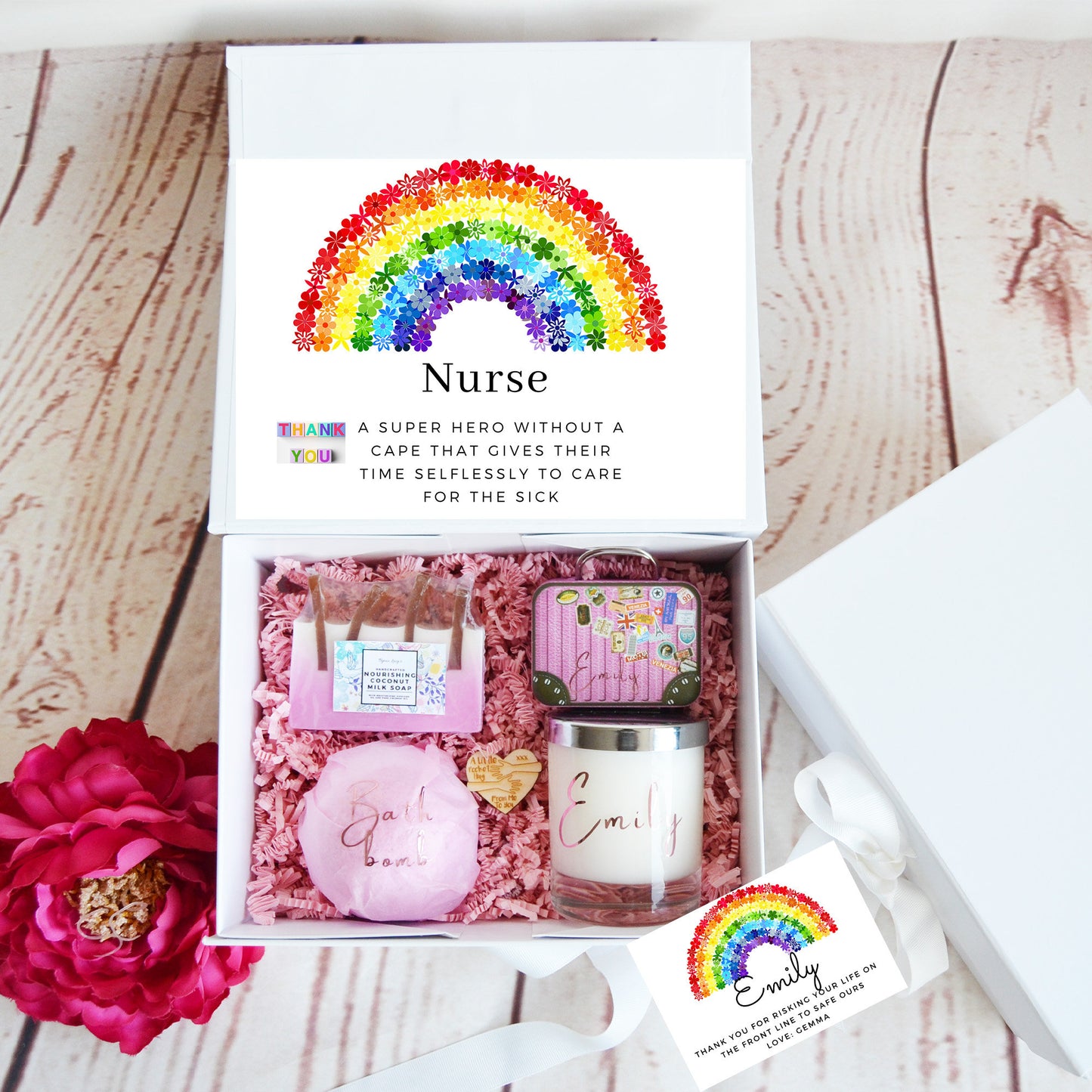Nurse Appreciation Gift Gift Box Set: Nurse Graduation, Nurse Week, Nurse Thank you Gift, NHS Gift, Nurse appreciation gift, Relaxation gift - Bijoux Lucy