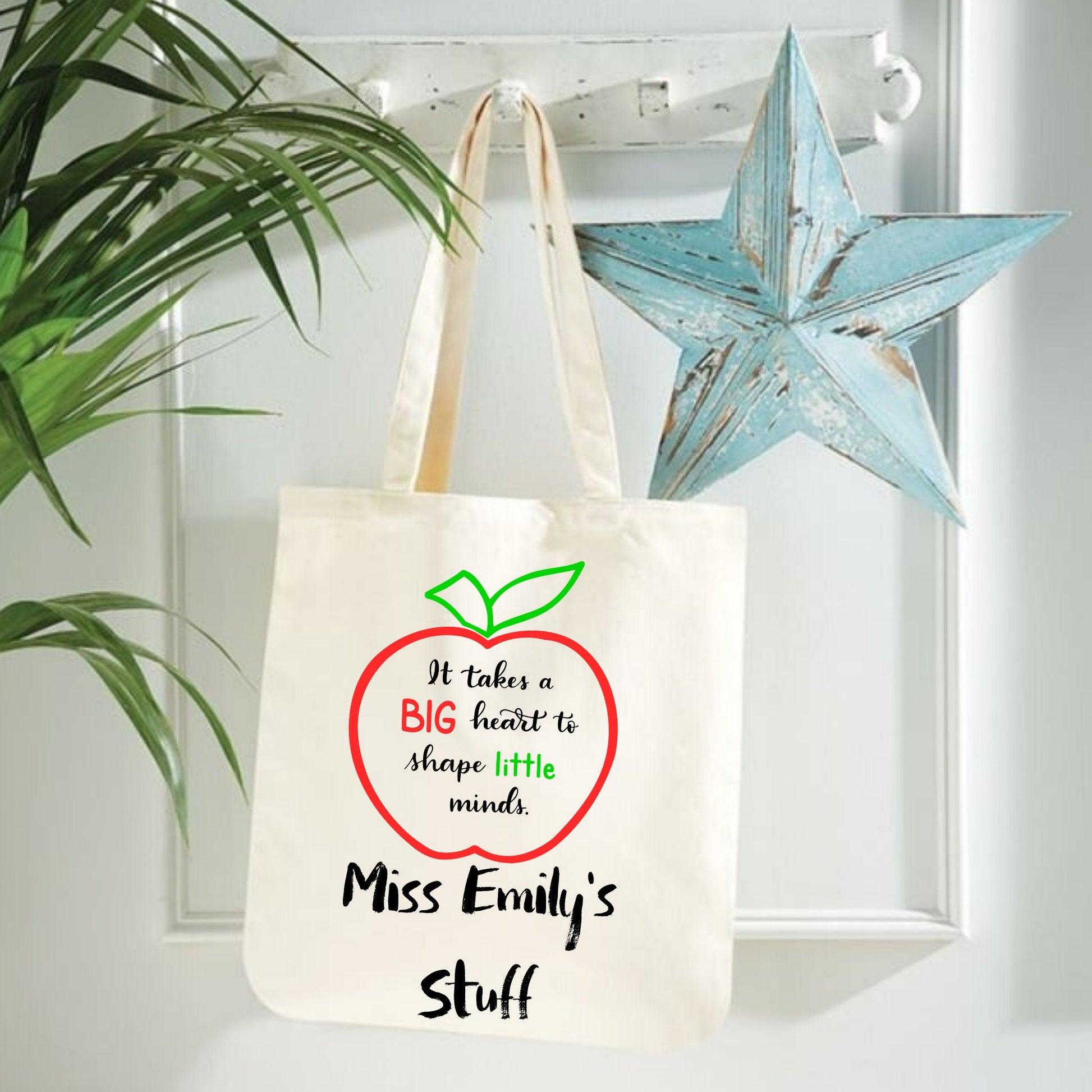 Personalised Teacher Tote Bag, Teacher Tote Bag, School Leaving Gift, Gift For Teacher, Teachers Gifts, Personalised Teacher gift - Bijoux Lucy